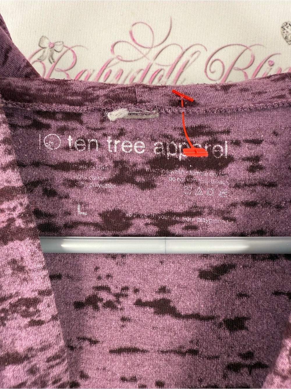 tentree sweater hoodie style Purple Burnout V-Neck Hoodie Tee - Picture 4 of 7